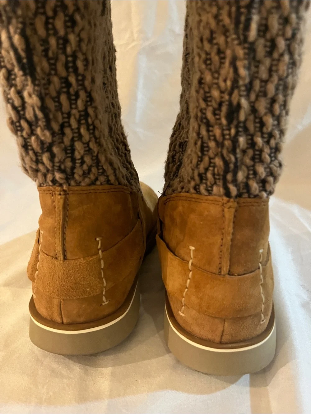 Cushe Women's Knit-Shaft Suede Tall Boots - Brown